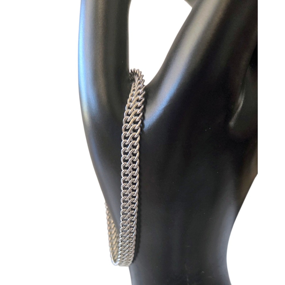 Vintage Women's 7.44g Liquid Sterling Silver 925 Chain Bracelet Italy 7" EUC